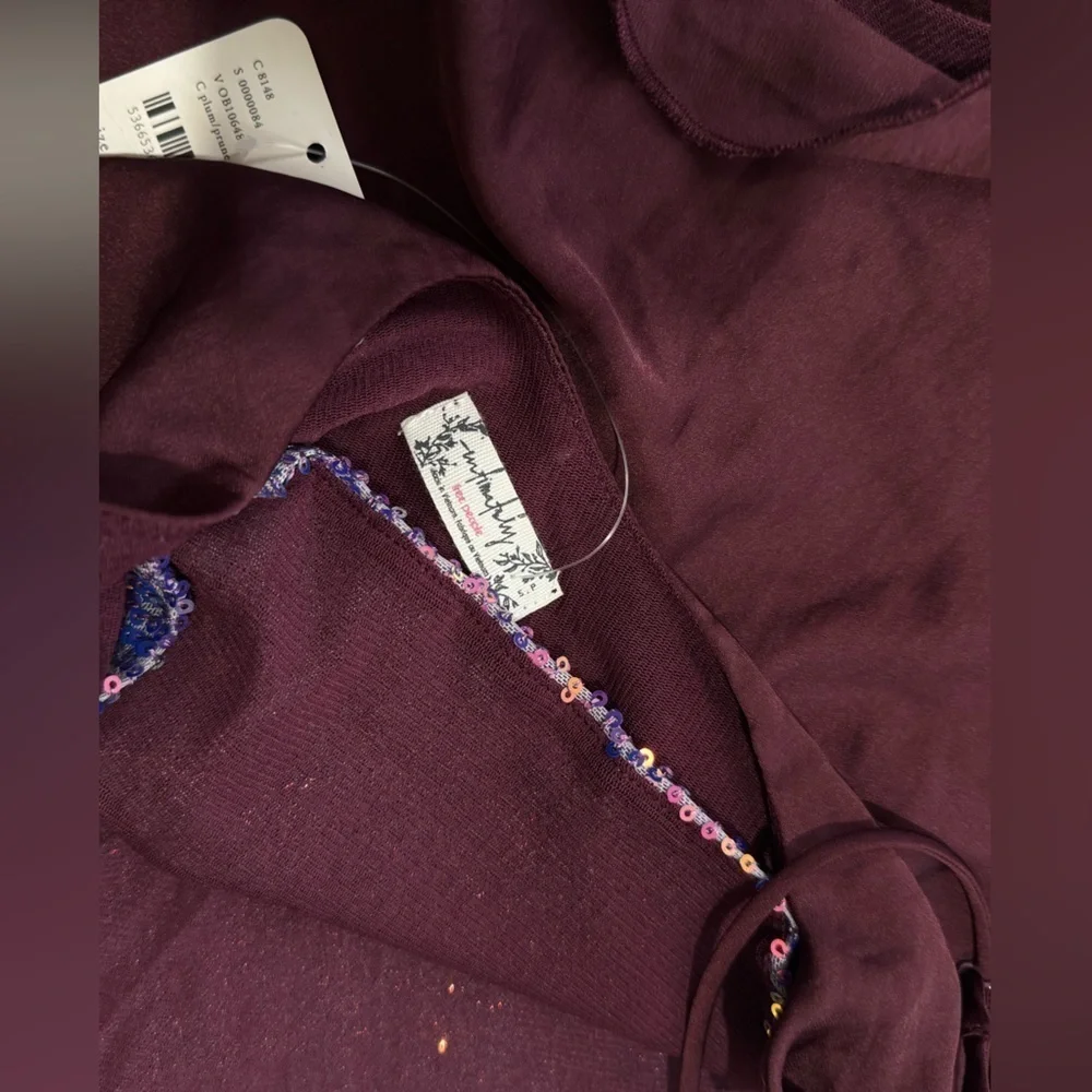 NWT - Free People Intimately Turn It On Sequin Camisole Vetiver Bloom - Size S